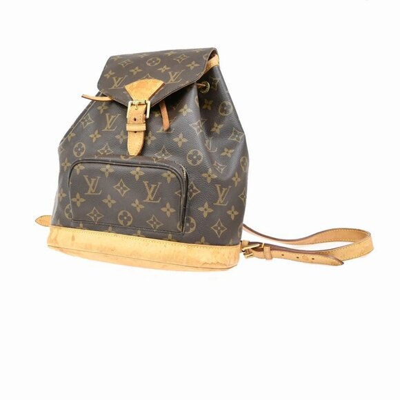 LOUIS VUITTON Montsouris MM Backpack Bag Monogram Leather Brown M51136 79FC054 - Picture 1 of 16